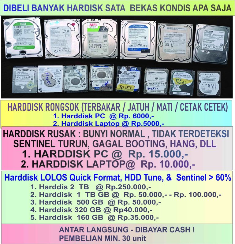 Beli harddisk Bekas