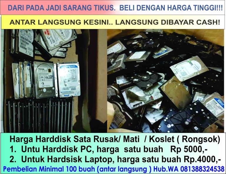 Beli Harddisk Mati Rusak Rongsok